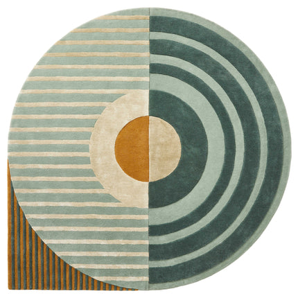 Brinker Fano Girare Green Vloerkleed