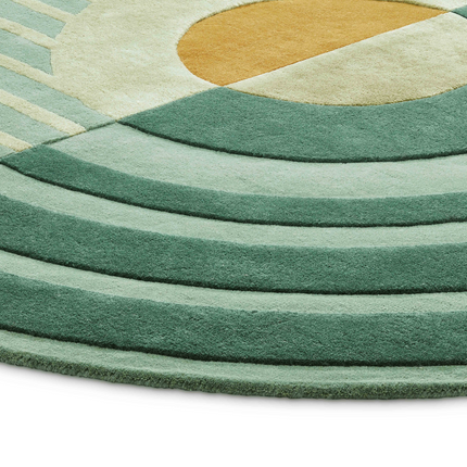 Brinker Fano Girare Green Vloerkleed